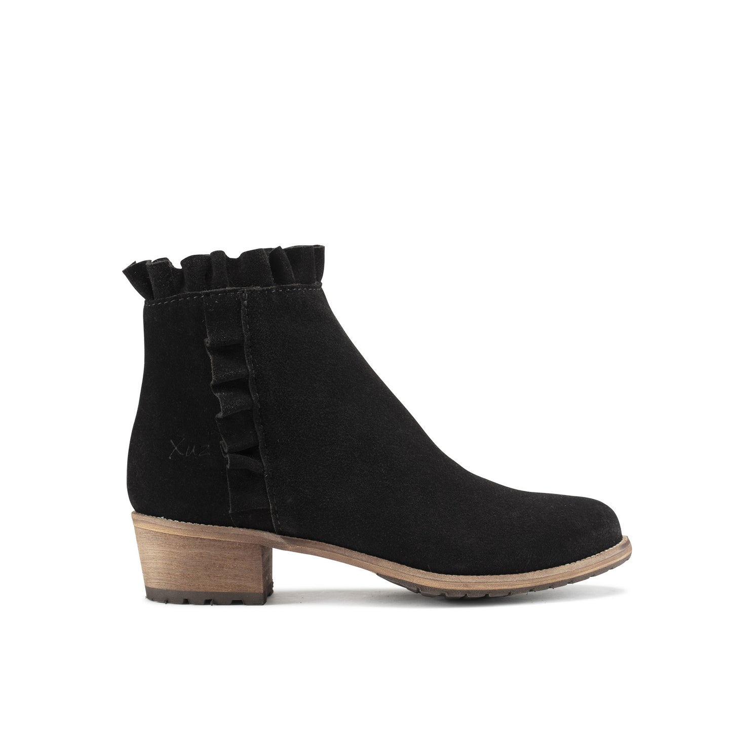 Medium Heel Boot with Frill