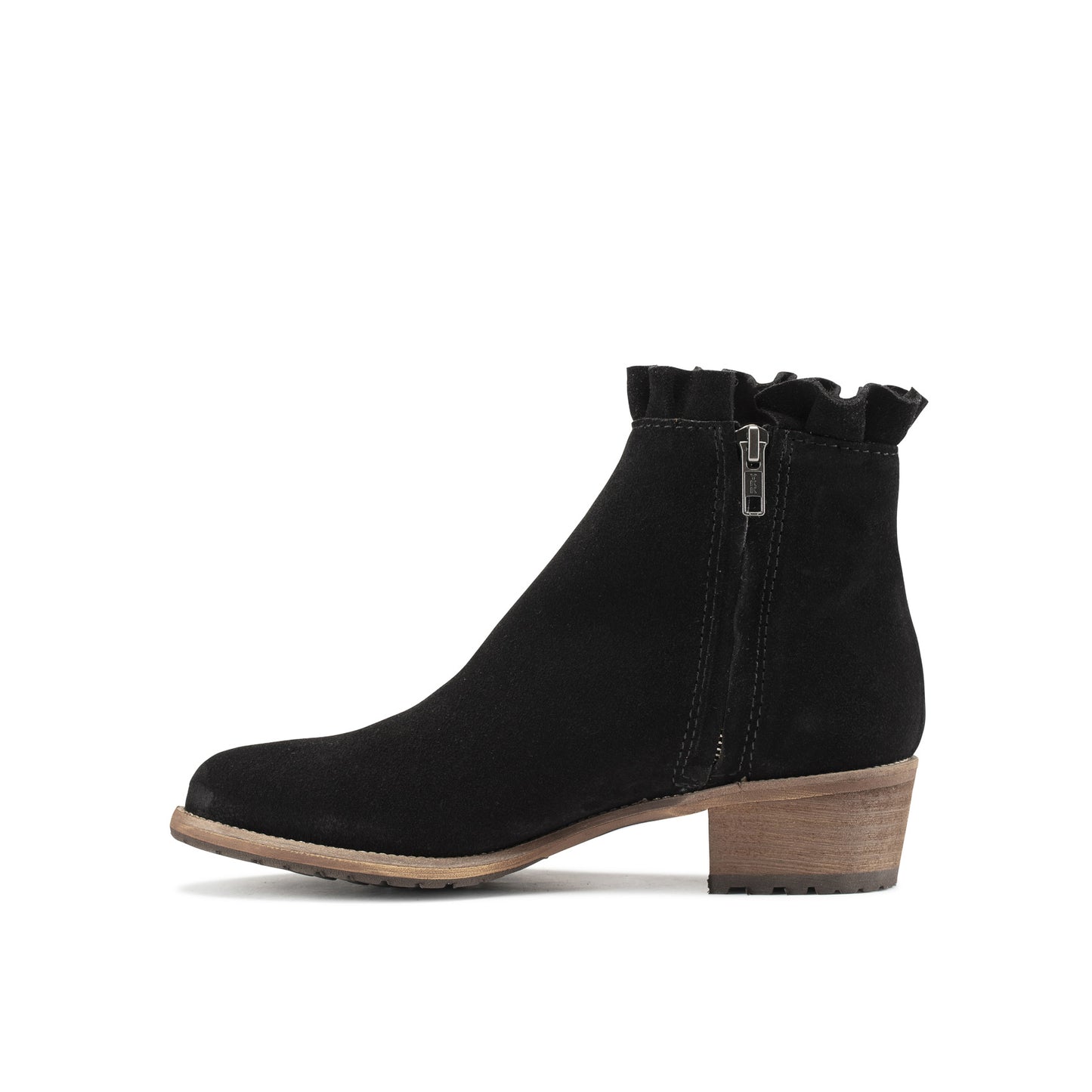 Medium Heel Boot with Frill