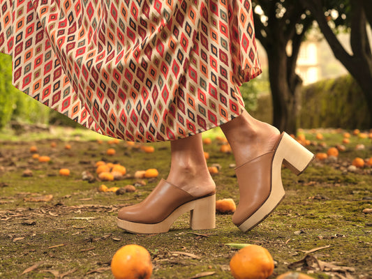 Soca com tacão de madeira