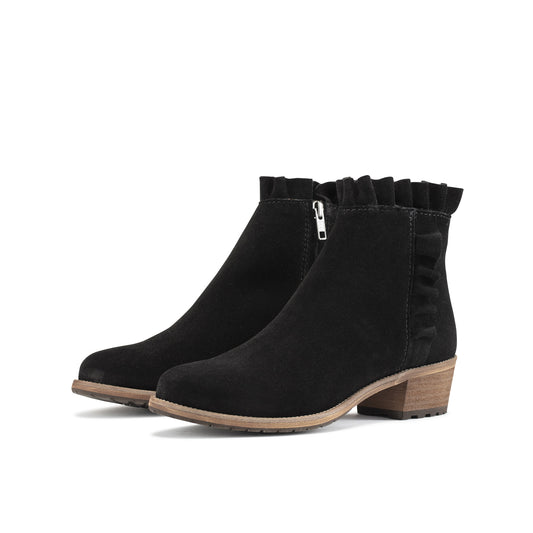 Medium Heel Boot with Frill